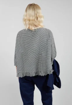 Apuntob Shirts & Blouses^Gingham Blouse in Natural Black