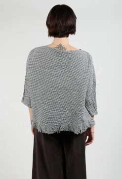 Apuntob Shirts & Blouses^Gingham Blouse in Natural Black