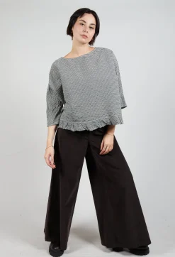 Apuntob Shirts & Blouses^Gingham Blouse in Natural Black