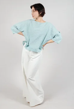 Apuntob Shirts & Blouses^Gingham Blouse in Sea Sky