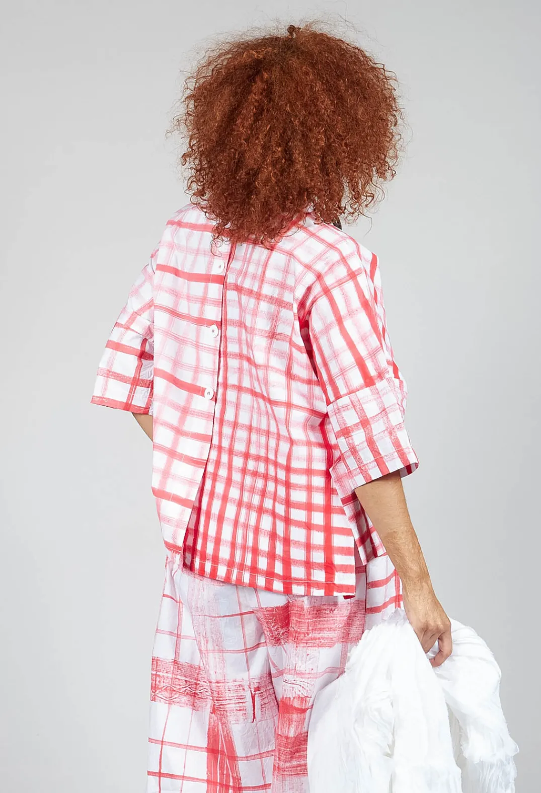 Tadashi with Giovanna Guglielmi Jackets^Gingham Picnic Top in Red