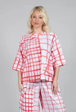 Tadashi with Giovanna Guglielmi Jackets^Gingham Picnic Top in Red