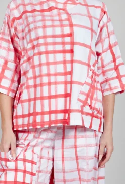 Tadashi with Giovanna Guglielmi Jackets^Gingham Picnic Top in Red