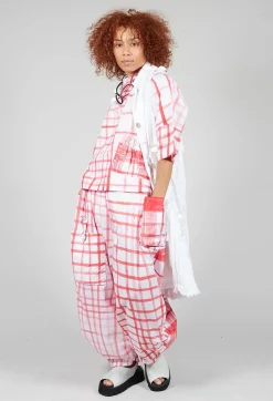 Tadashi with Giovanna Guglielmi Trousers^Gingham Picnic Trousers in Red