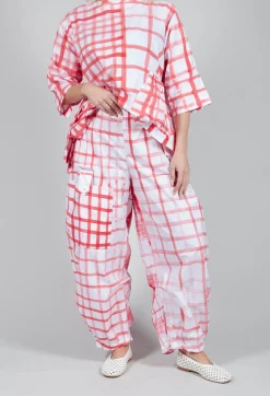 Tadashi with Giovanna Guglielmi Trousers^Gingham Picnic Trousers in Red