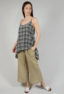 Operificio Neirami Tops^Gingham Tunic Vest in Nero