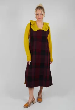 Eka Dresses^Gray Dress in Maroon