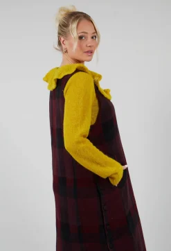 Eka Dresses^Gray Dress in Maroon