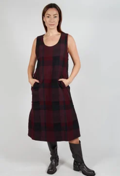Eka Dresses^Gray Dress in Maroon