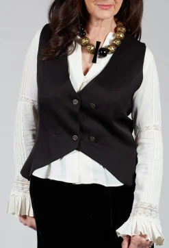 T.ba Jackets^Gypsy Waistcoat in Black