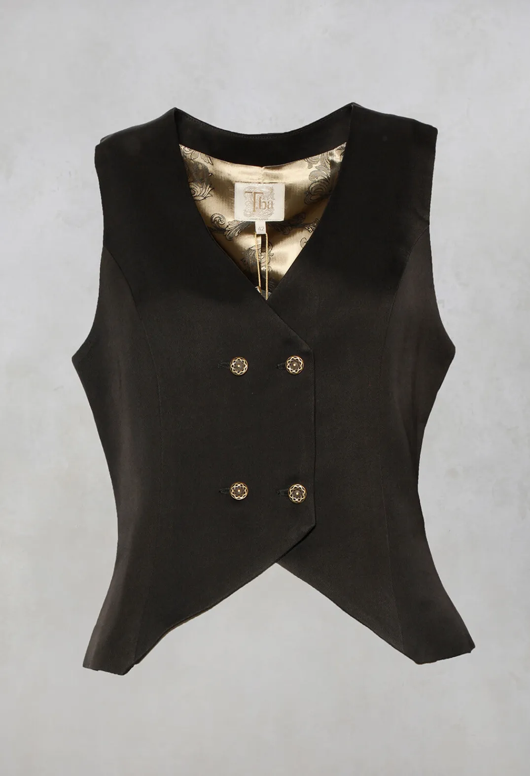 T.ba Jackets^Gypsy Waistcoat in Black