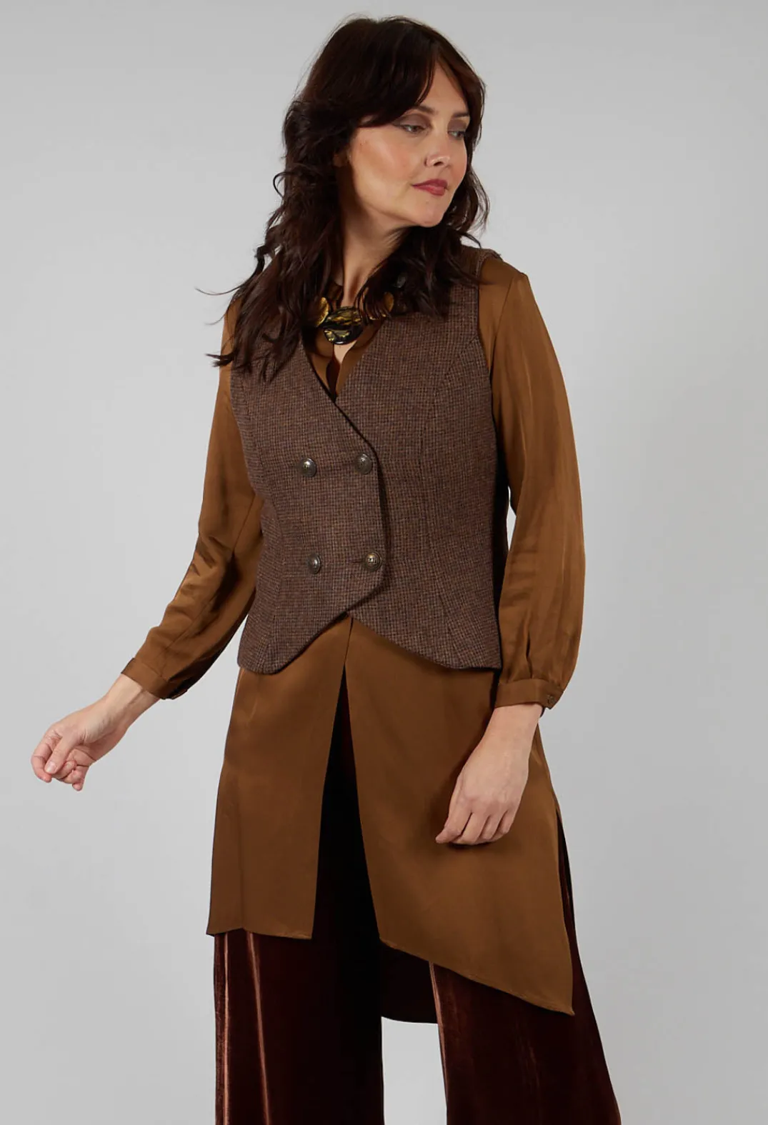 T.ba Jackets^Gypsy Waistcoat in Tweed