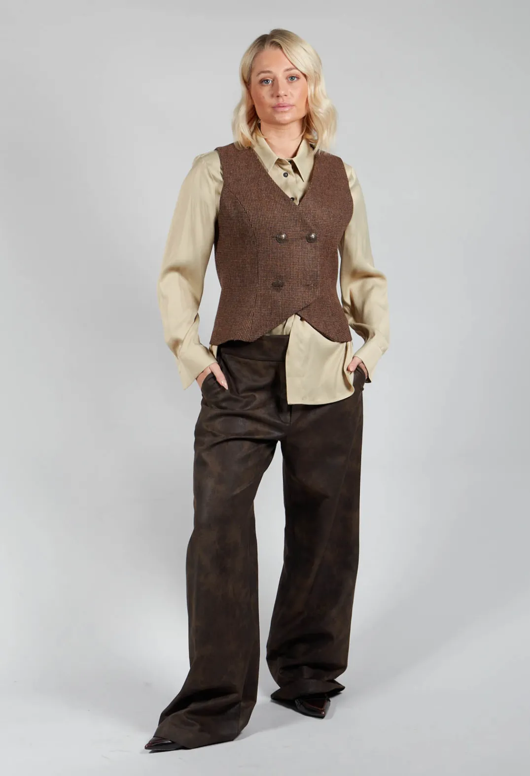 T.ba Jackets^Gypsy Waistcoat in Tweed