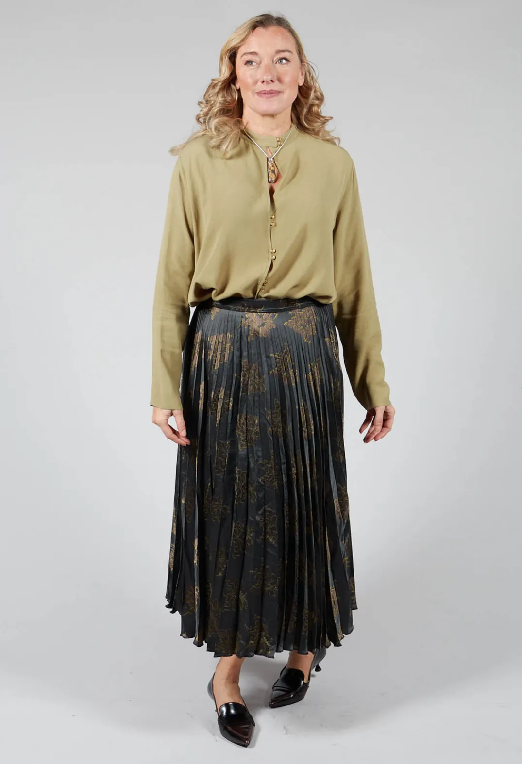 T.ba Tops^Hacking Blouse in Green