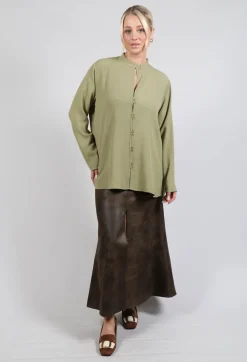 T.ba Tops^Hacking Blouse in Green