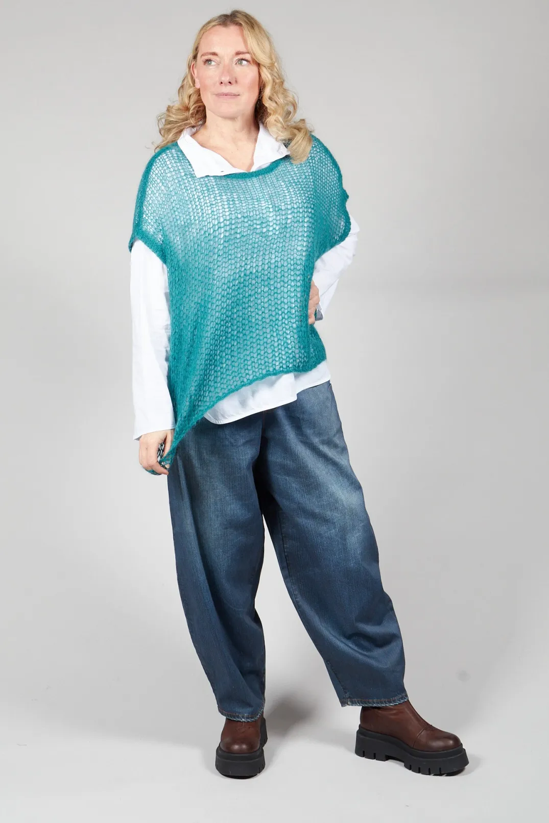Elemente Clemente Shirts & Blouses^Half Button Through Shirt with Stand Collar in White