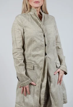 Rundholz Mainline Coats^Half-Placket Coat in Straw Cloud