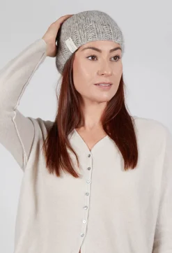 Album Di Famiglia Hats^Hand Knitted Eco Hat in Light Grey