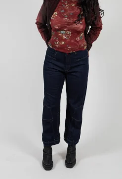 High Trousers^Hasten Jeans in Denim Blue