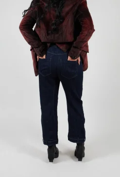 High Trousers^Hasten Jeans in Denim Blue