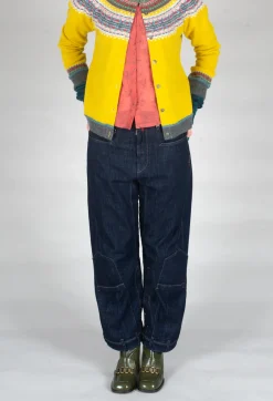 High Trousers^Hasten Jeans in Denim Blue