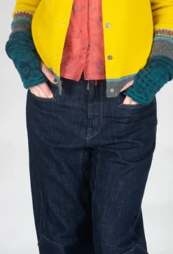 High Trousers^Hasten Jeans in Denim Blue