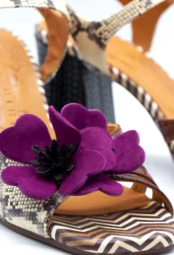 Chie Mihara Heels^Heeled Sandal with Flower Detail