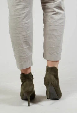 Kennel u0026 Schmenger Heels|Boots^Heeled Suede Ankle Boot with Zip in Army