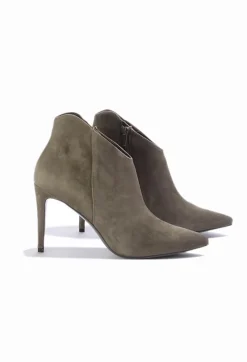 Kennel u0026 Schmenger Heels|Boots^Heeled Suede Ankle Boot with Zip in Army