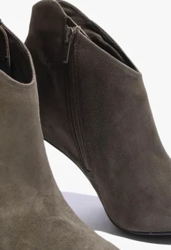 Kennel u0026 Schmenger Heels|Boots^Heeled Suede Ankle Boot with Zip in Army
