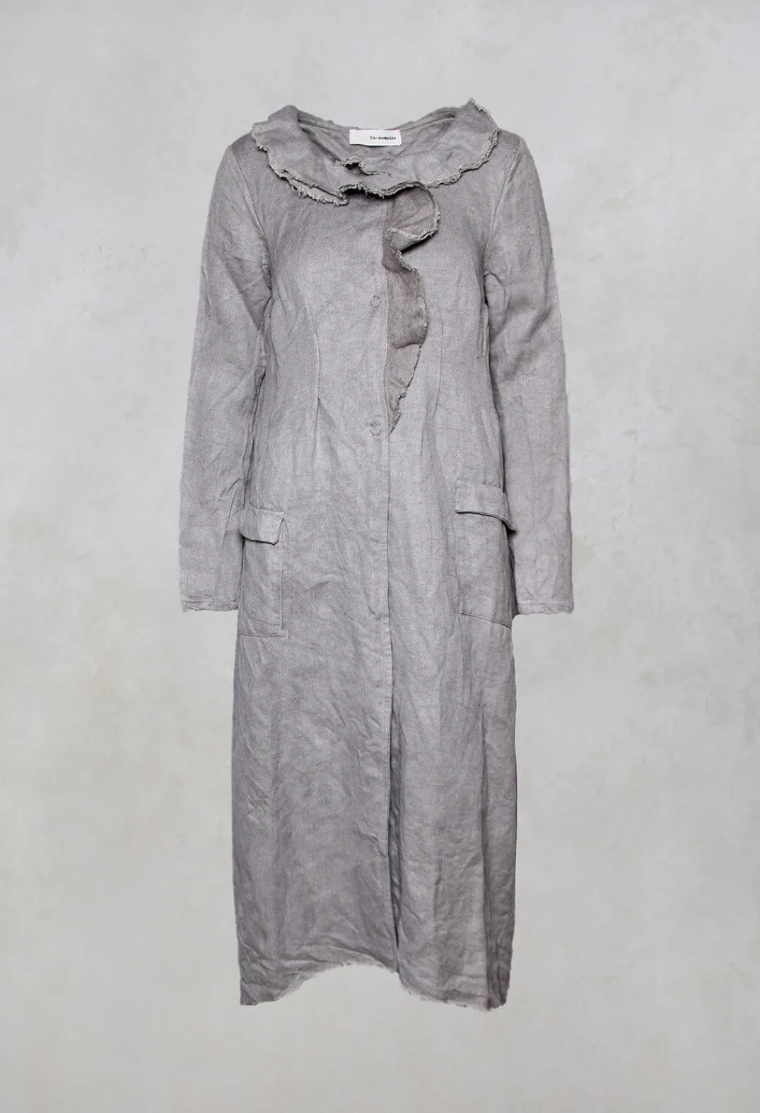 un-namable Coats^Hemp Duster Coat in Grey