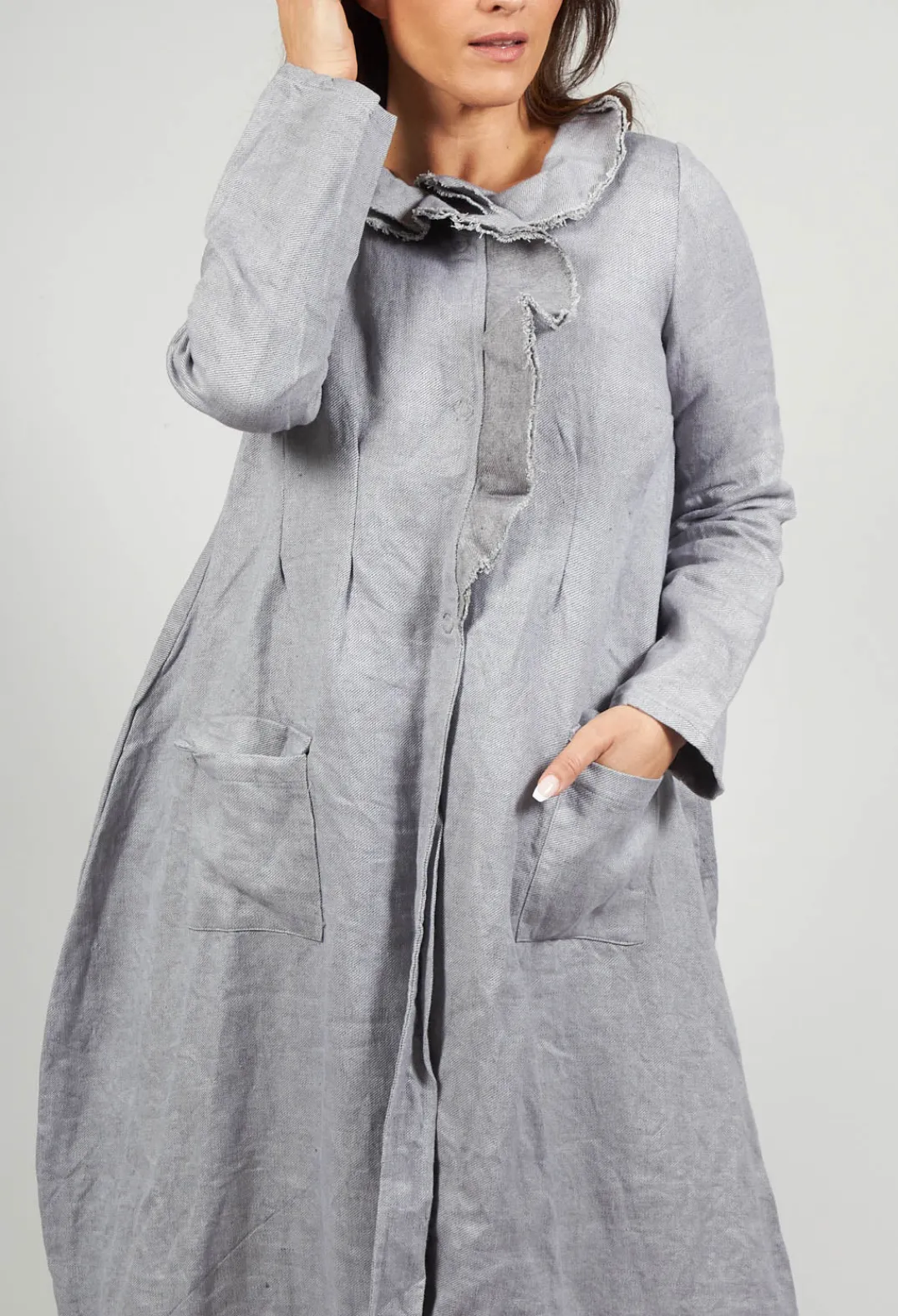 un-namable Coats^Hemp Duster Coat in Grey