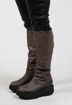 Lofina Boots^High Boots with Platform Sole in Gasoline Underground