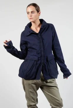 Rundholz Dip Jackets^High Neck Balloon Jacket with Statement Pockets in Grape