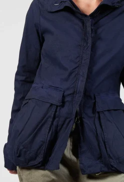 Rundholz Dip Jackets^High Neck Balloon Jacket with Statement Pockets in Grape