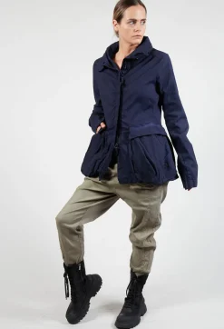Rundholz Dip Jackets^High Neck Balloon Jacket with Statement Pockets in Grape
