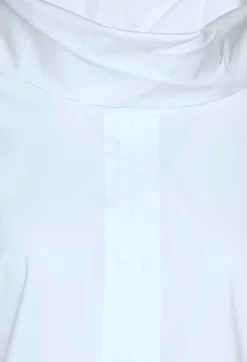 Nijii Shirts & Blouses^High Neck Blouse with Tie Detailed Sleeves in White