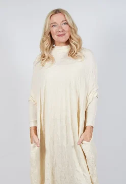 Rundholz Mainline Dresses^High Neck Crinkle Dress in Bone