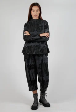 Rundholz Black Label Tops^High Neck Jersey Top in Rock Print