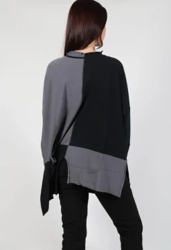 Philomena Christ Jumpers^High Neck Jumper in Black Grey Check
