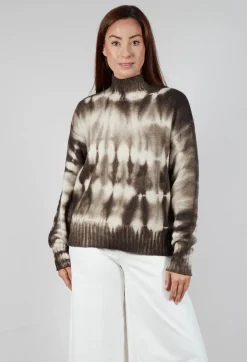 M J Watson Jumpers^High Neck Jumper in Dark Brown