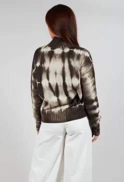 M J Watson Jumpers^High Neck Jumper in Dark Brown