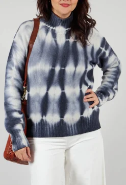 M J Watson Jumpers^High Neck Jumper in Navy