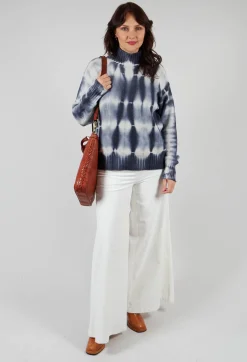 M J Watson Jumpers^High Neck Jumper in Navy