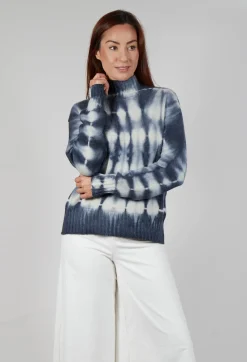 M J Watson Jumpers^High Neck Jumper in Navy