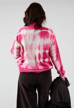 M J Watson Jumpers^High Neck Jumper in Pink