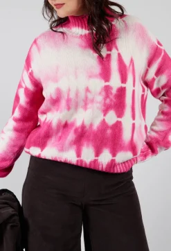 M J Watson Jumpers^High Neck Jumper in Pink