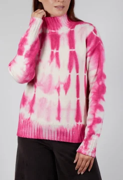 M J Watson Jumpers^High Neck Jumper in Pink