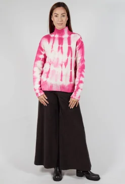 M J Watson Jumpers^High Neck Jumper in Pink