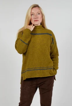 Operificio Neirami Jumpers^High Neck Stripe Jumper in Cedro